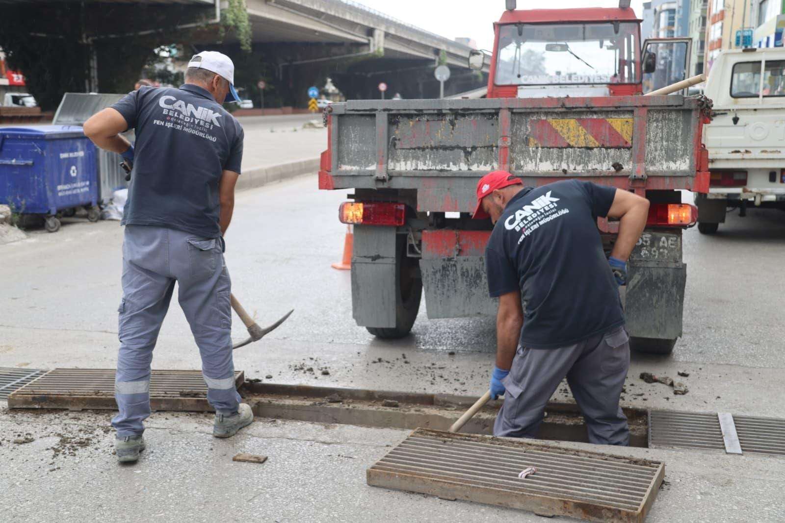 Canik'te sağanak yağışlara önlem