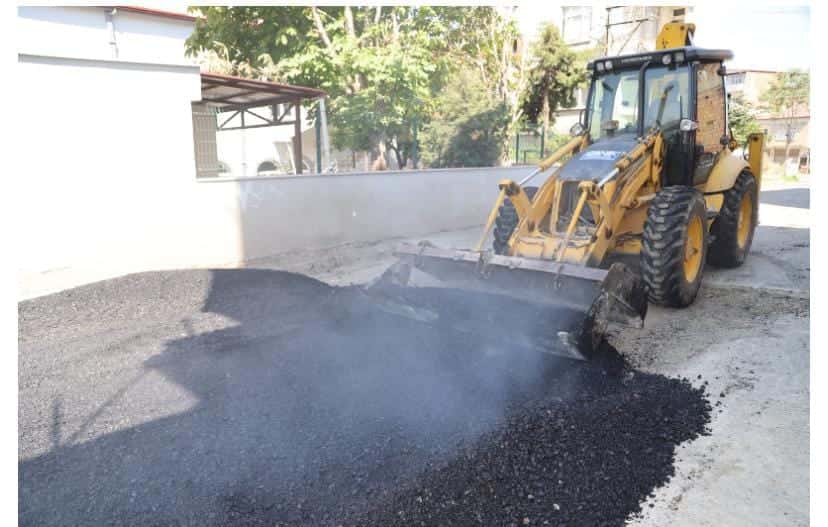 Canik'te asfalt yol çalışması!