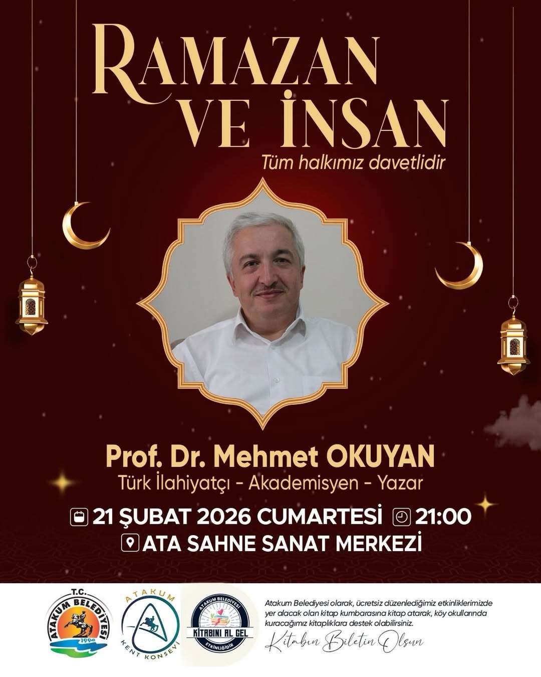 Atakum Belediyesi Ramazan Programı Mehmet Okuyan ile Başlıyor