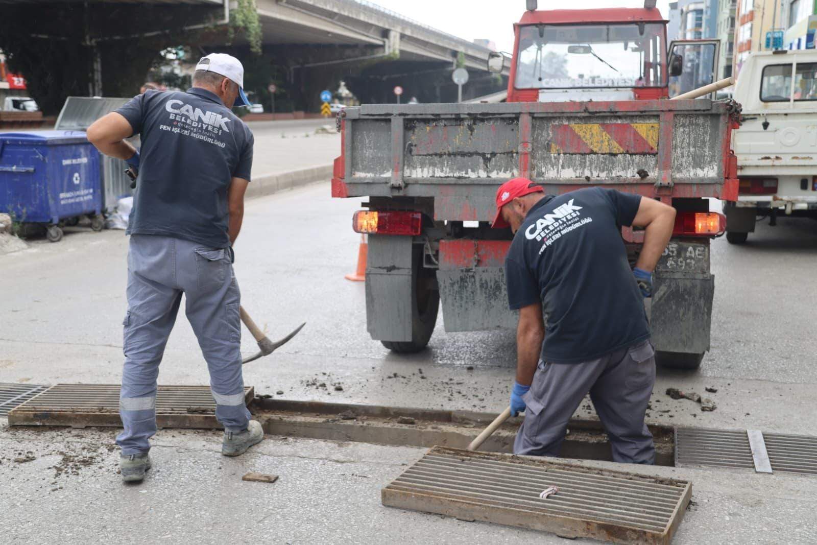 Canik'te sağanak yağışlara önlem