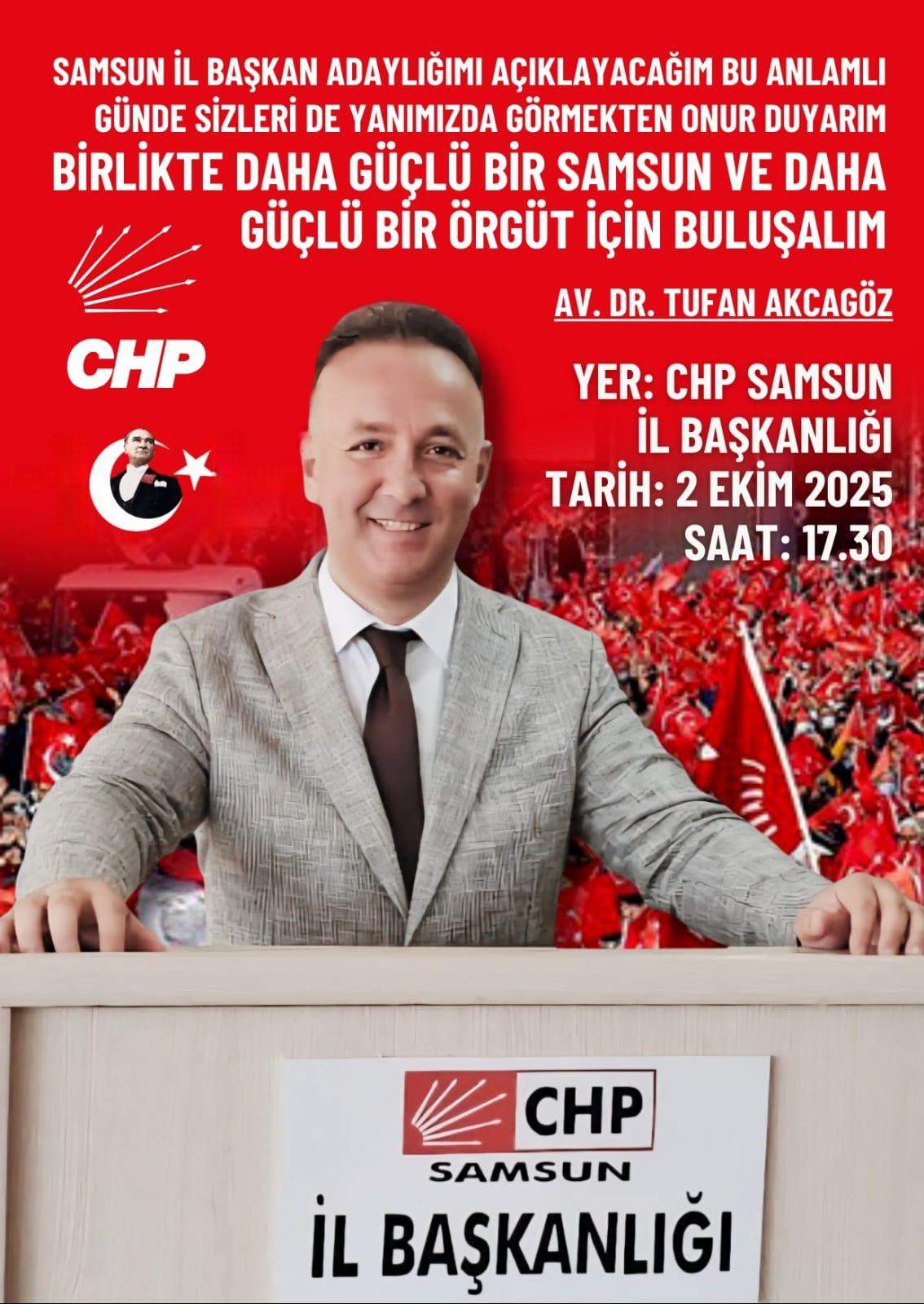 Tufan Akçagöz, adaylığını açıklıyor