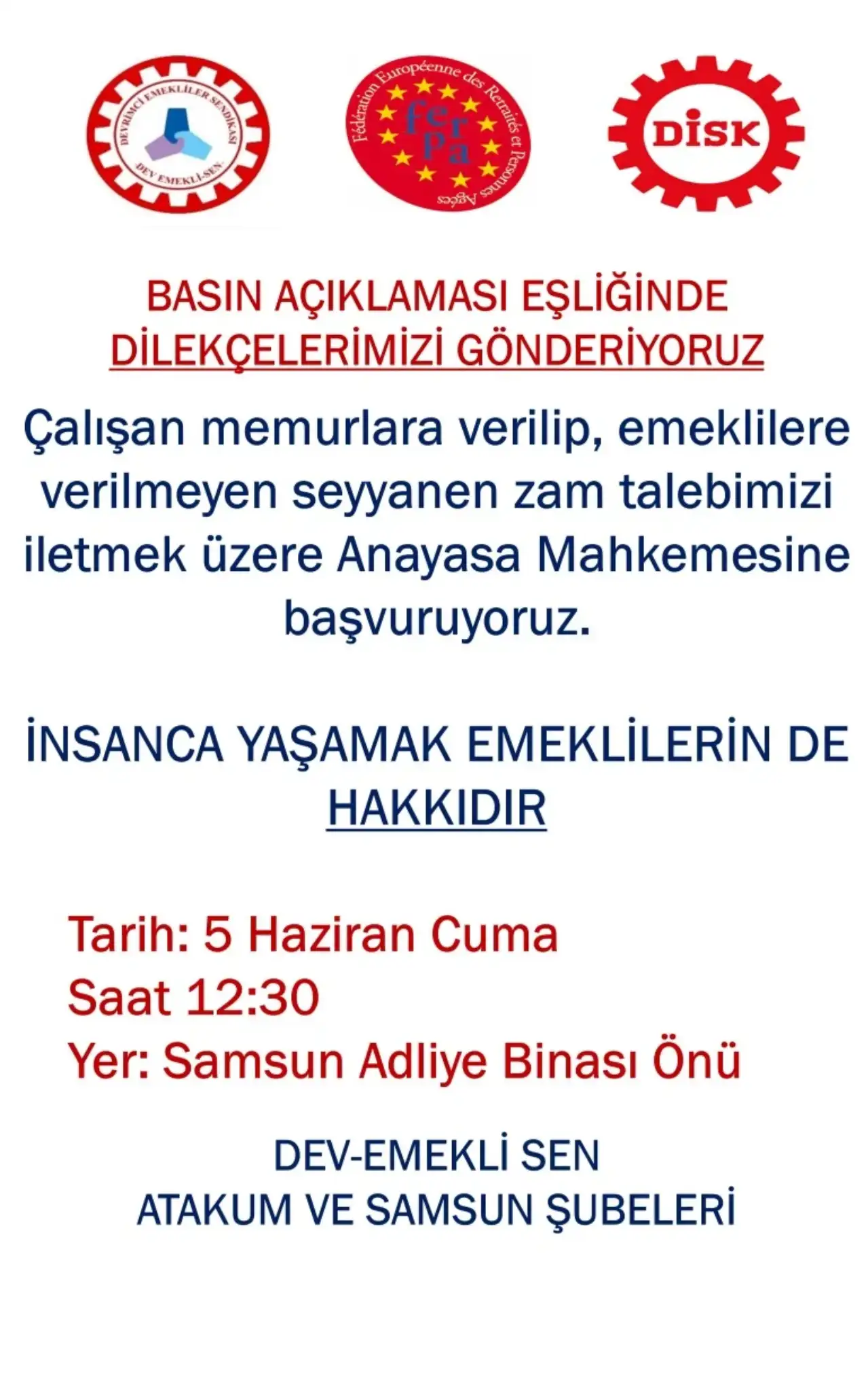 Emekliler Seyyanen Zam İçin Adliyede Buluşuyor