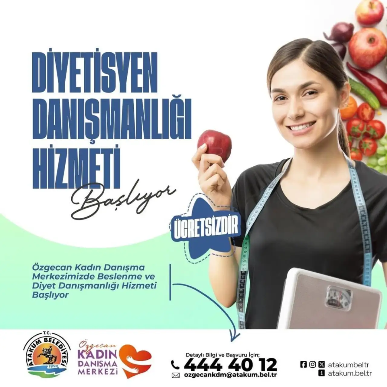 Atakum’da Ücretsiz Diyet ve Sağlıklı Beslenme Hizmeti Başladı